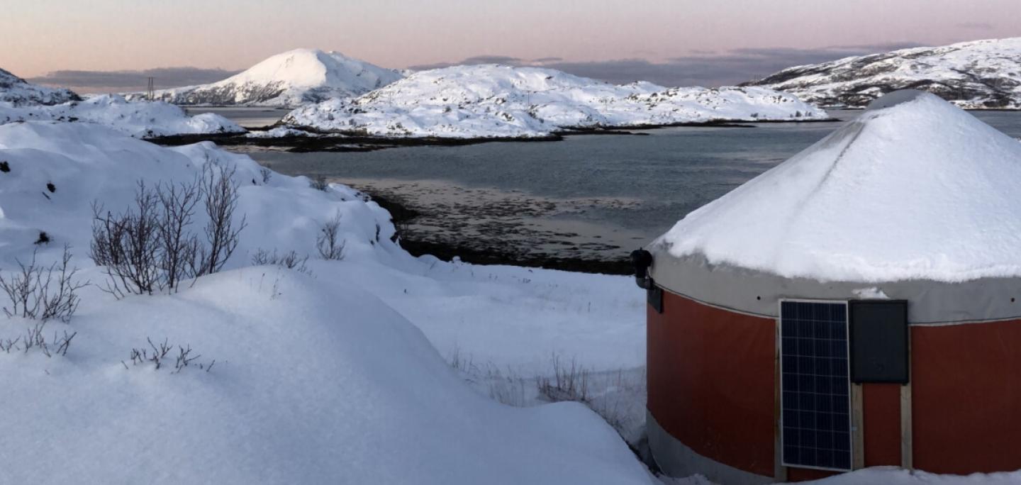 Elements Arctic Camp yurt at Rebbenesøya north of Tromso