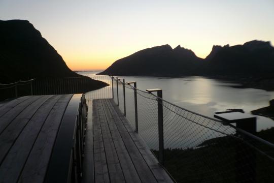 View over mountains and sea