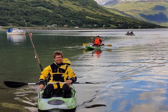 person in a kayak